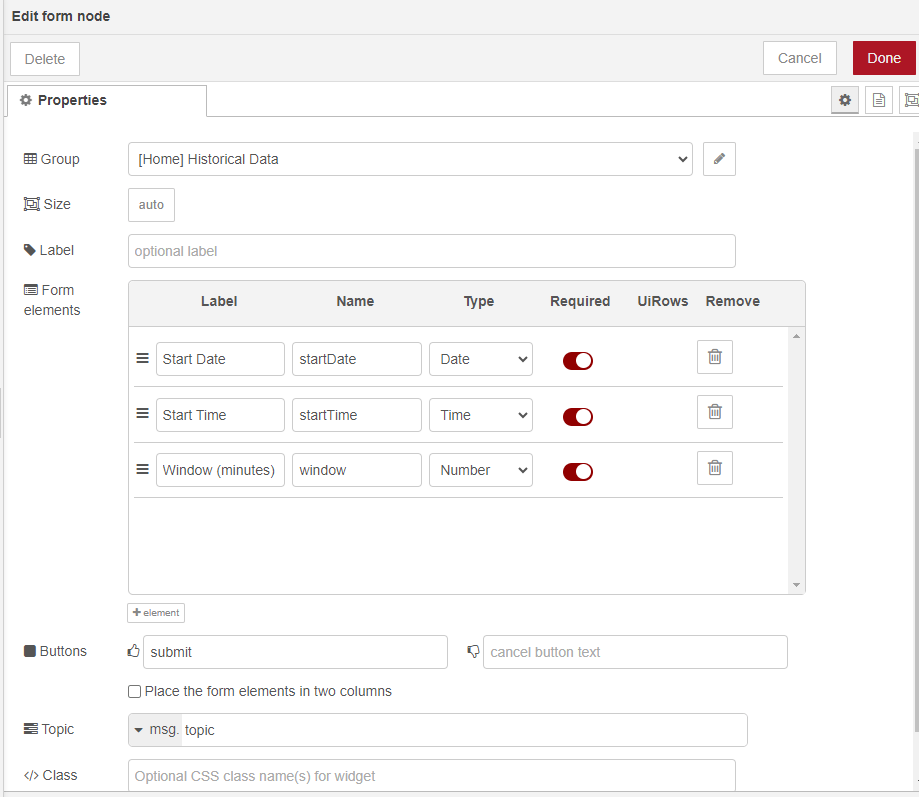 Screenshot of the form widget "Screenshot of the form widget"