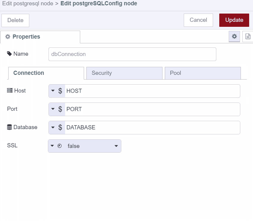 Configuring PostgreSQL Connection "Configuring PostgreSQL Connection"