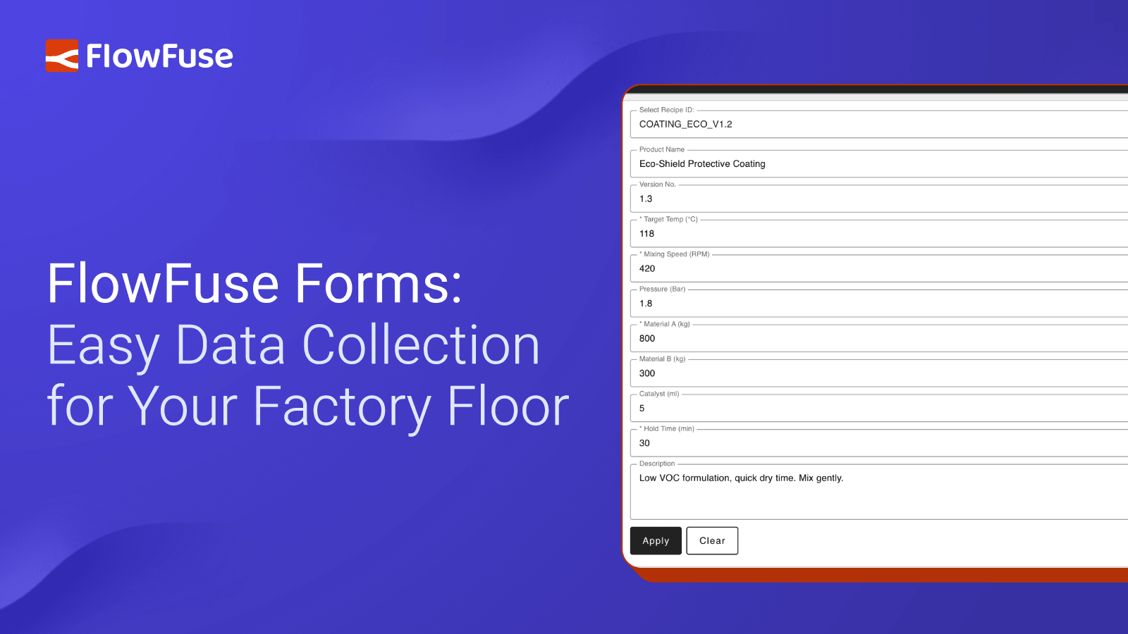 Image representing FlowFuse Forms: Easy Data Collection for Your Factory Floor